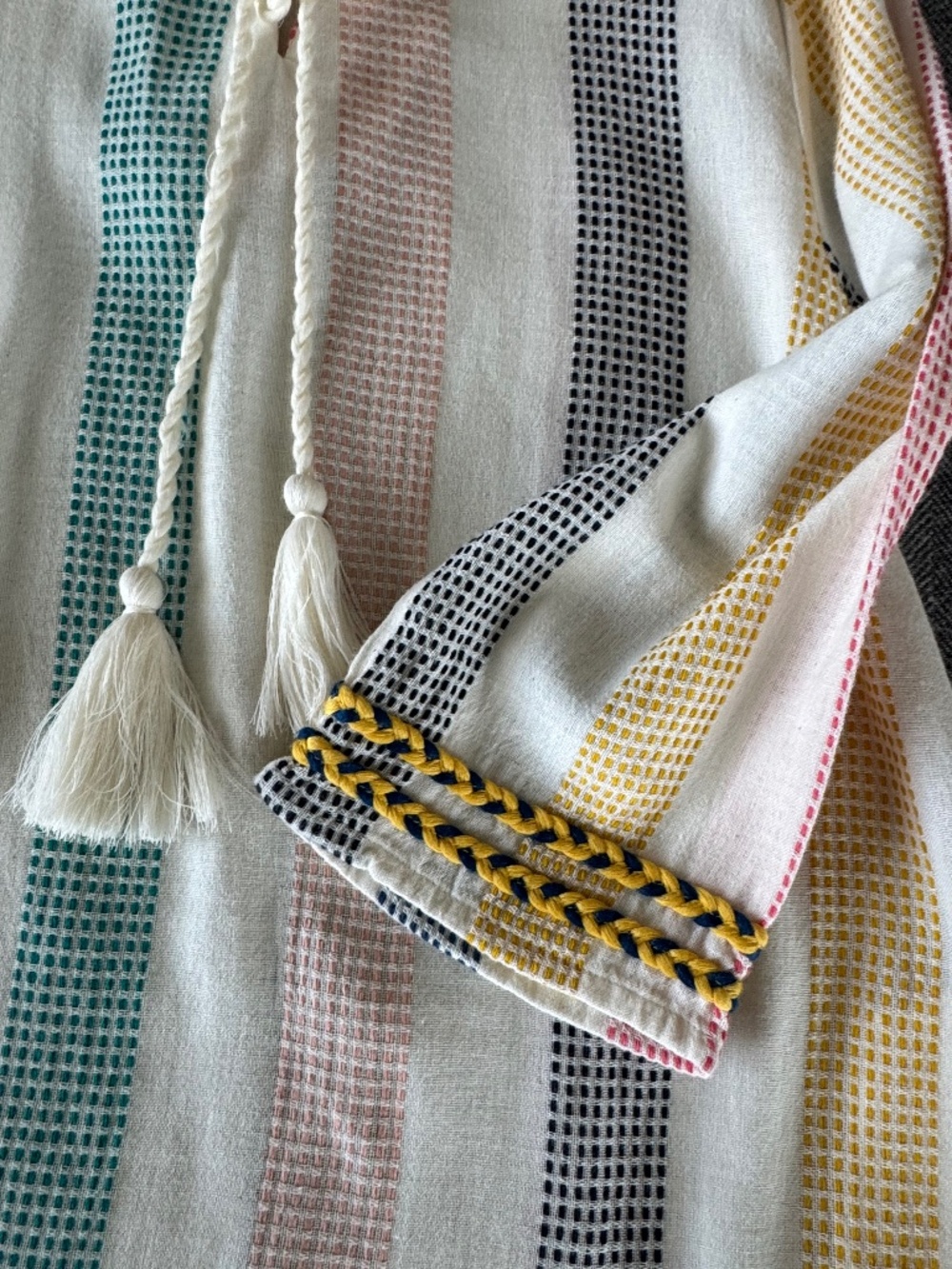 NWT, FRANCES VALENTINE, CAPRI TUNIC, WOVEN STRIPES